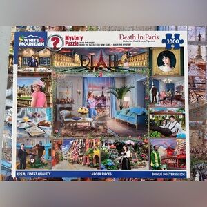 White Mountain Death In Paris Solve A Mystery Jigsaw Puzzle 1000pc Complete
